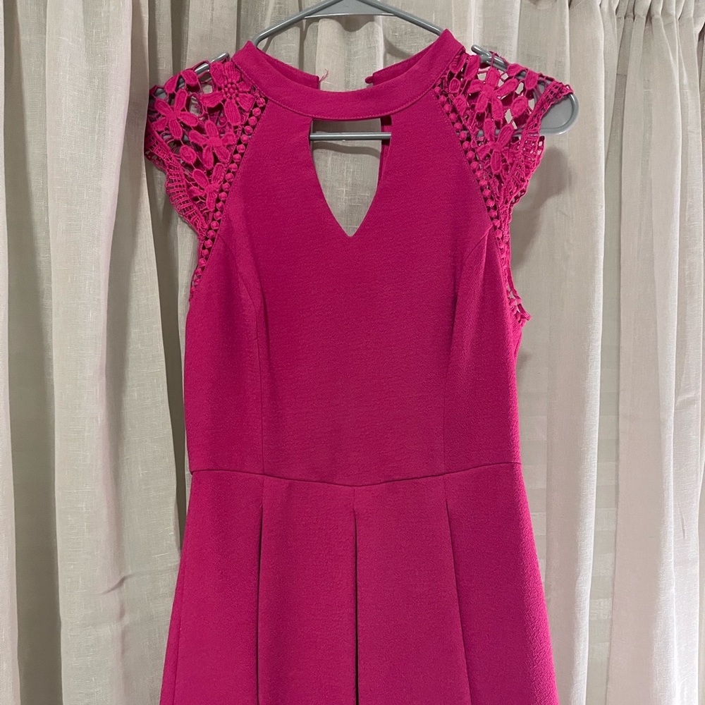 Bright pink boutique dress